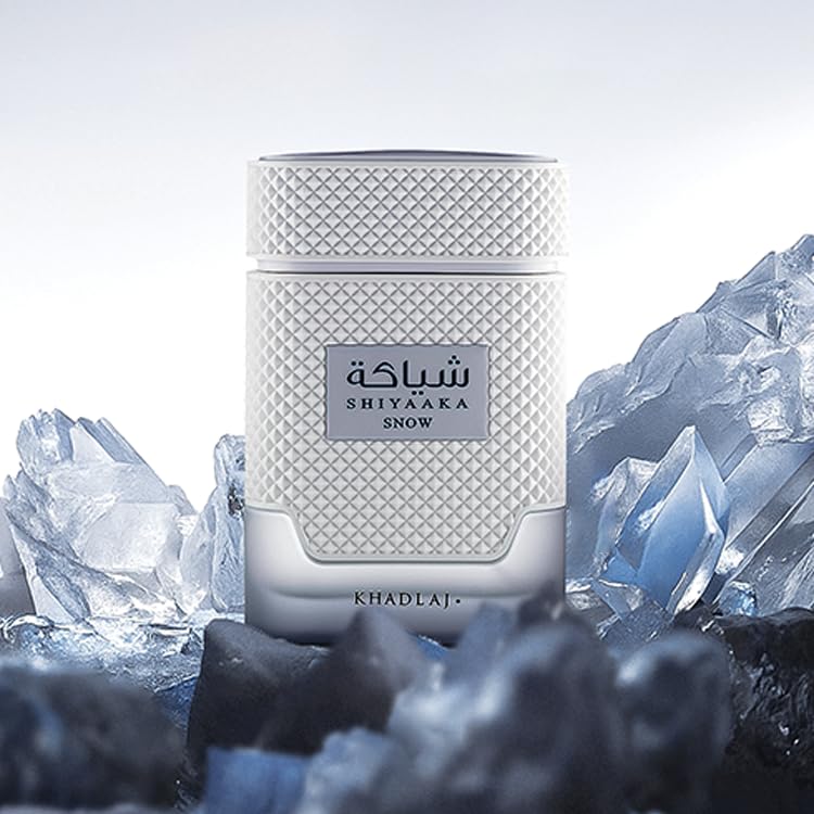 Khadlaj Shiyaaka Snow Eau De Parfum Spray - Citrusy Woody Spicy Fragrance for Men | 3.4 oz / 100 ml