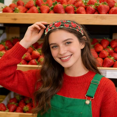 Vokone Halloween Strawberry Headband for Women - Festive Party Hair Accessory