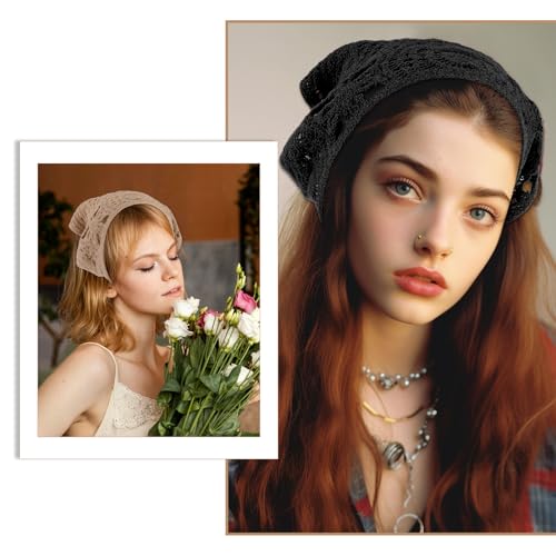 Women & Girls Crochet Headbands 3-Pack Vintage Hair Accessories