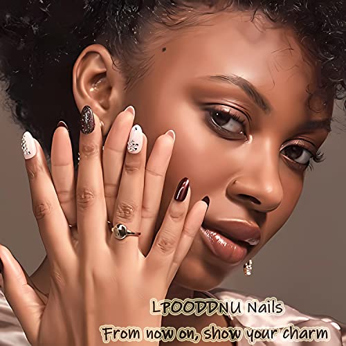 LPOODDNU 24Pcs Short Square Acrylic Press-On Nails - Light Yellow