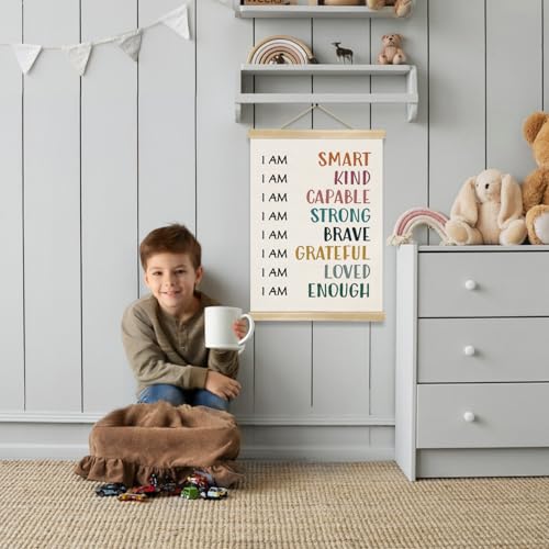 Inspirational Positive Affirmation Wall Art - I Am Kind, I Am Strong