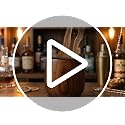 Handcrafted Wooden Bourbon Glass Set with Stainless Steel Ice Cubes