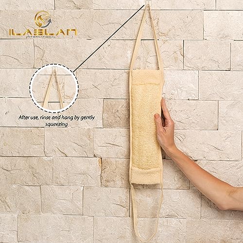 Natural Loofah Back Scrubber for Shower - Exfoliating 1 Count