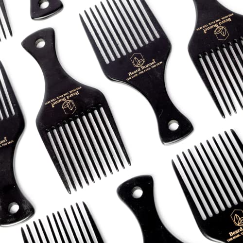 BeardBonnet Wooden Beard Pick Comb - Natural Anti-Static Hair Detangler