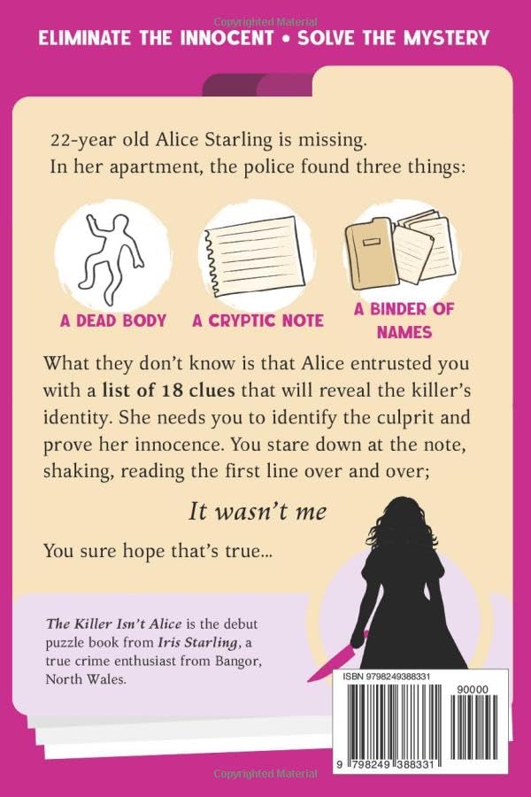 The Killer Isn't Alice Murder Mystery Puzzle - 46,600 Suspects for Engaging Fun