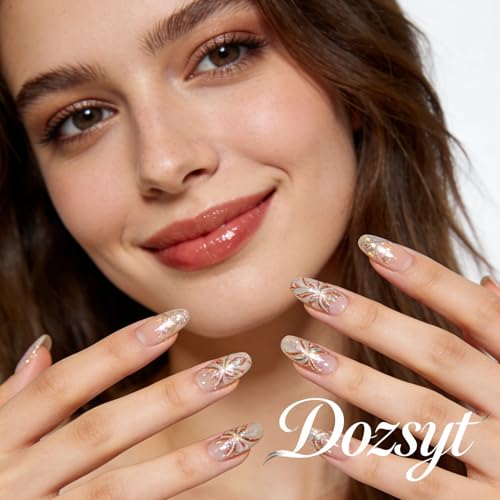 5D Embossed Gold Star Nail Art Stickers - Self-Adhesive Decals