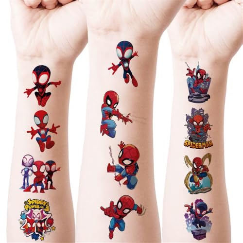20 Cute Spider-Man Temporary Tattoos for Kids - Fun Party Favors