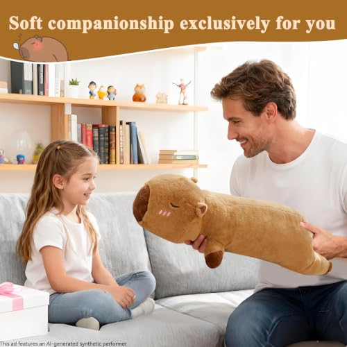 Capibara Plush Body Pillow - 19.6in Soft Stuffed Animal