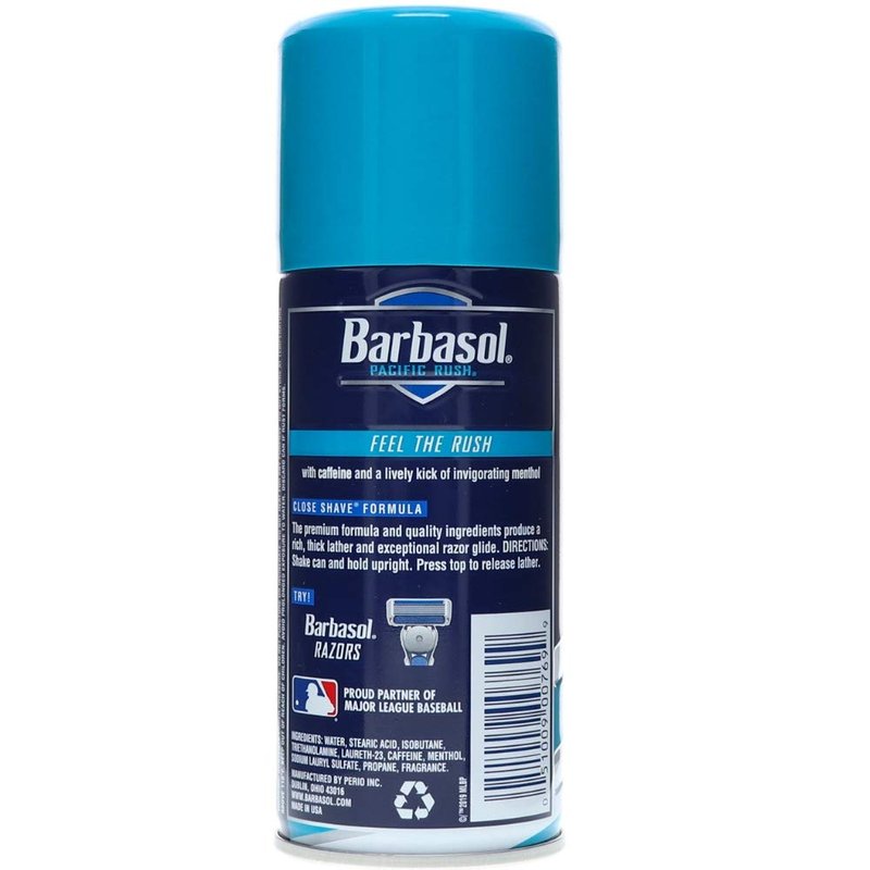 Barbasol Pacific Rush Thick & Rich Shaving Cream for Men, 7 oz.