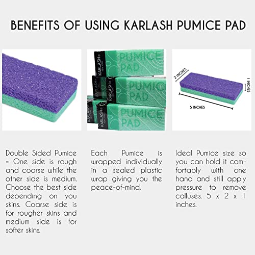 Karlash Double Sided Pedicure Foot Pumice Stone Callus Remover & Scrubber