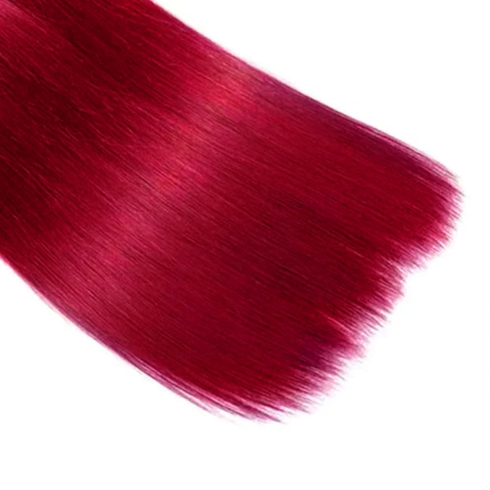 Red Bundles Human Hair Crimson Red Straight Bundles 24 24 24 Inch Peruvian Virgin Double Weft Burgundy Bundle Hair Extensions
