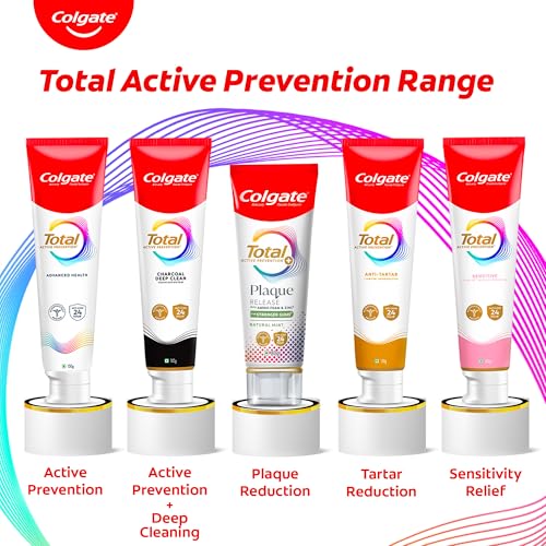 Colgate Total Plaque Release Toothpaste with Amino Foam & Zinc - Natural Mint, 80g