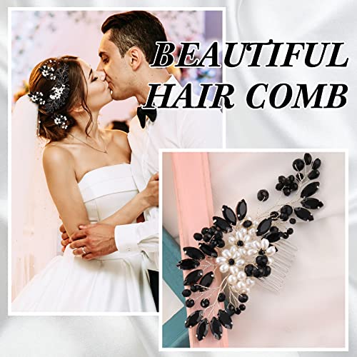 5-Piece Crystal Wedding Hair Accessory Set: Bridal Comb & Floral Pins