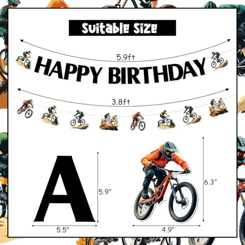 Mountain Bike Birthday Banners - BMX Theme Party Decorations