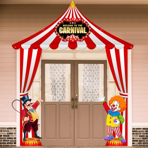 Peryiter 3-Piece Circus Tent Door Banner Set - Carnival Party Decor