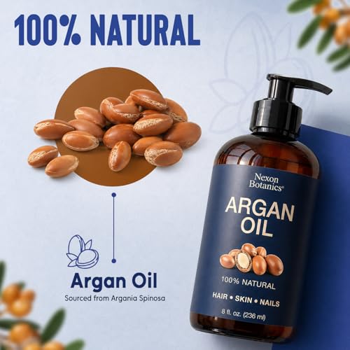 Nexon Botanics Argan Oil 8 fl oz - Organic Hair & Facial Oil