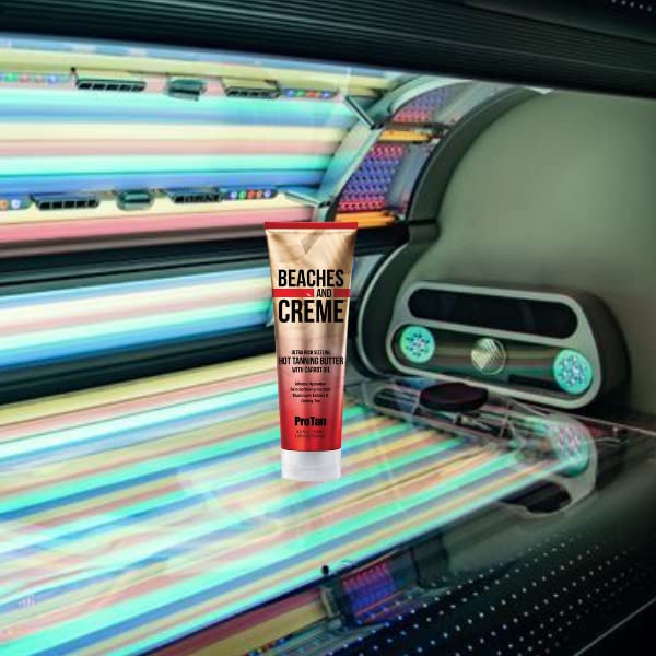 Pro Tan Beaches & Creme Sizzling Hot Tanning Butter 8.5oz - Tingle Heated Lotion for Darker Tan