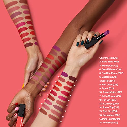 Revlon Lipstick, ColorStay Suede Ink, Built-in Primer, Infused with Vitamin E, Waterproof, Smudge-proof, Matte Color, 008 That Girl, 0.09 oz