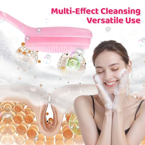 Silicone Facial Cleansing Brush Set - 2 Pcs Waterproof Scrubbers