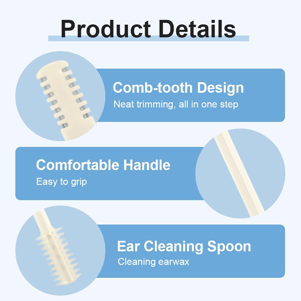 Fliwos Nasal Hair Cutter, 2026 New 2-in-1 Double Sided Nose Hair Trimmer, Portable Nasal Clippers, Manual Nose Hair Remover Tool for Men and Women (Beige 6PCS)