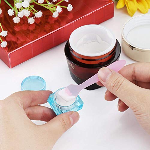 Healthcom 50 Pcs 5ml Empty Cosmetic Sample Jars - Clear Diamond Makeup Pots