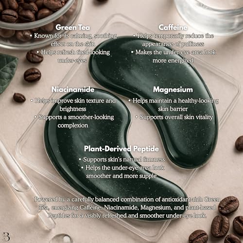 Green Tea Under-Eye Patches (12 Pairs) | Depuff & Brighten Skin