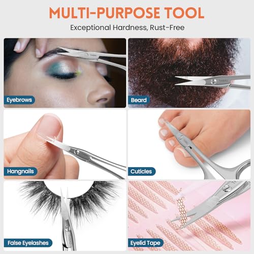 THRAU Right-Handed Surgical-Grade Stainless Steel Cuticle Scissors