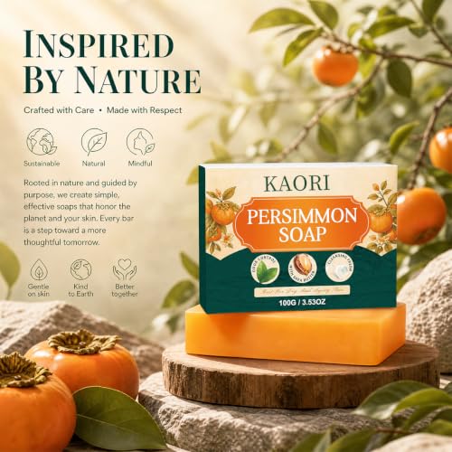 KAORI Persimmon Deodorizing Soap Bar for Daily Body Care