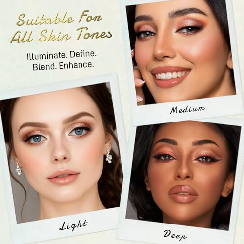 UCANBE All-in-One Baked Makeup Palette with Eyeshadows, Blush & Bronzer for Face & Eyes, Travel Friendly Gift Set