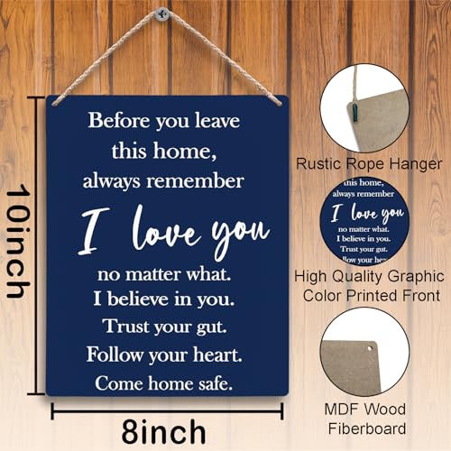 I Love You Sign - 8x10 Wooden Wall Decor for Home & Office