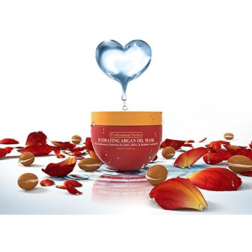 Arvazallia Hydrating Argan Oil Hair Mask and Deep Conditioner for Dry or Damaged Hair (8.45 oz Jar)