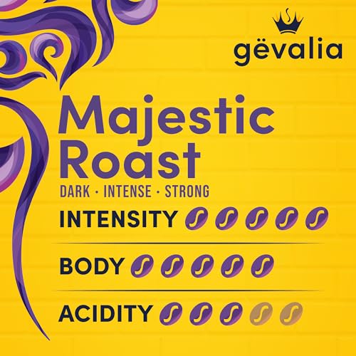 Gevalia Majestic Roast K-Cup Coffee Pods - Bold Arabica Coffee, 10 ct