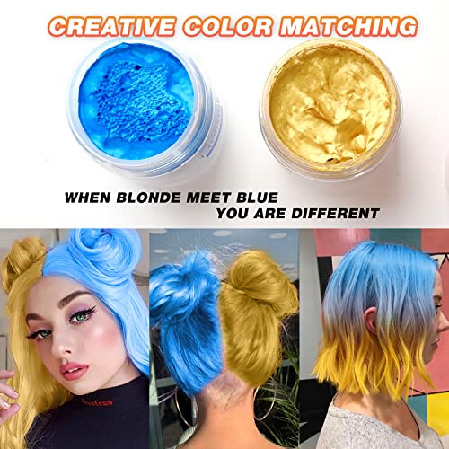 Ultikare Blonde Hair Wax Color - Temporary Hair Dye & Styling Gel for Color-Treated Hair, 3.4 Fl Oz