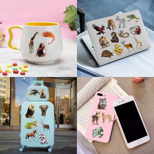 60 PCS Jungle Animal Temporary Tattoos for Kids - Non-Toxic Party Favors