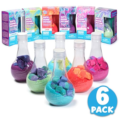 Tub Works Kids Bath Bomb Potion 6-Pack | Nontoxic Fun Science Bath Toys