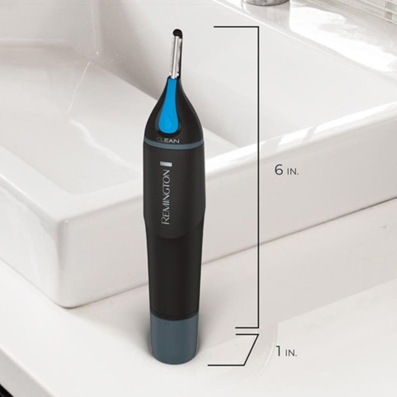 Remington Nose, Ear & Detail Trimmer with CLEANBoost Technology for Easy Washing, Eyebrow Trimming Comb Attachment, Black