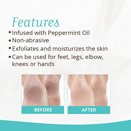 Gena Pedi Care Foot Lotion with Peppermint Oil 8.5oz - Exfoliating & Moisturizing
