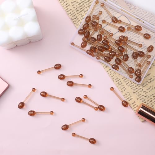 40 Pcs Lip Balm Applicator Sticks with Storage Box – Reusable Lip Brush for Lipstick Lip Gloss Lip Mask