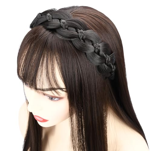 Caramel Blonde Wide Braid Headband for Women - 1 Count Hairband