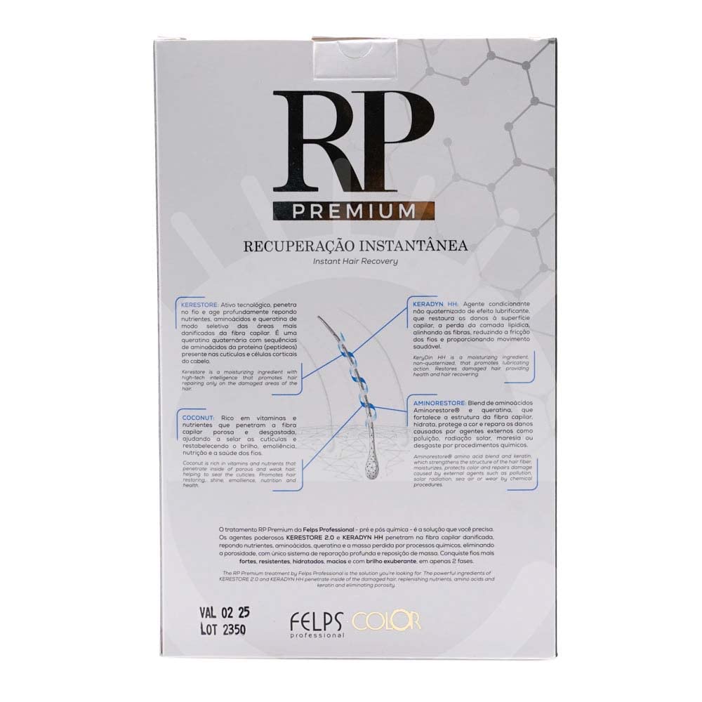 Felps Color RP Hair Reconstruction Treatment - Premium Formula | 2x500ml (16.9 fl. oz)