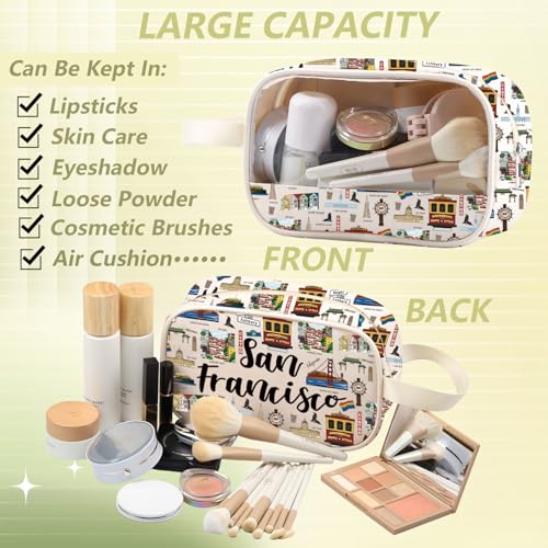 San Francisco Makeup Bag - Waterproof Cosmetic Zipper Pouch (San Francisco-CMB)
