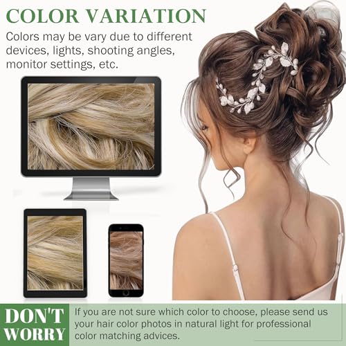 S-noilite Messy Bun Hairpiece for Women 4P27 / S Real Human Hair Natural Style