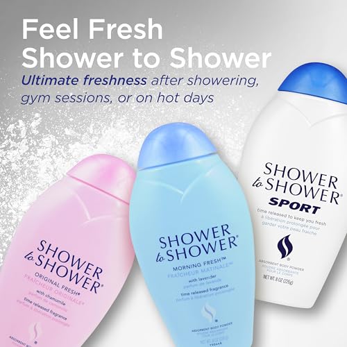 Shower to Shower Chamomile Body Powder, Talc-Free, 13 OZ (Pack of 2)