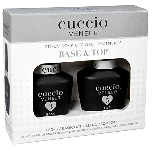Cuccio Professional Gel Nail Polish Set – Base & Top Coat Kit