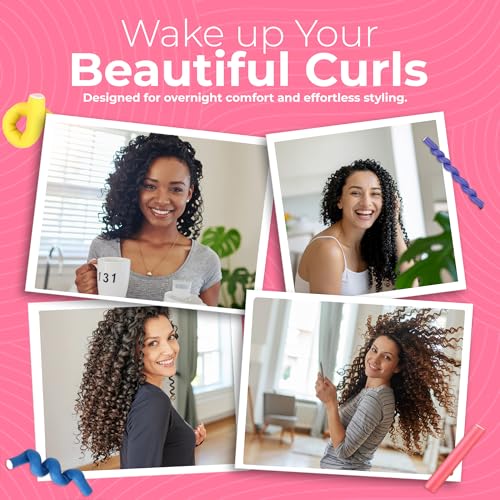 My Beauty Spot Rainbow Flexi Rods - 47 Pcs Foam Hair Rollers