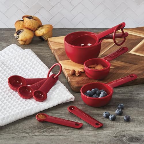 KitchenAid 9-Piece Measuring Cup & Spoon Set, Empire Red