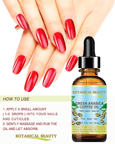 Green Arabica Coffee Oil 100% Pure - Anti-Aging Oil for Face, Hair, Skin (1 Fl Oz)