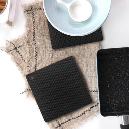 homEdge Silicone Trivet Mats - 6 Pack Non-Slip Heat Resistant Pot Holders