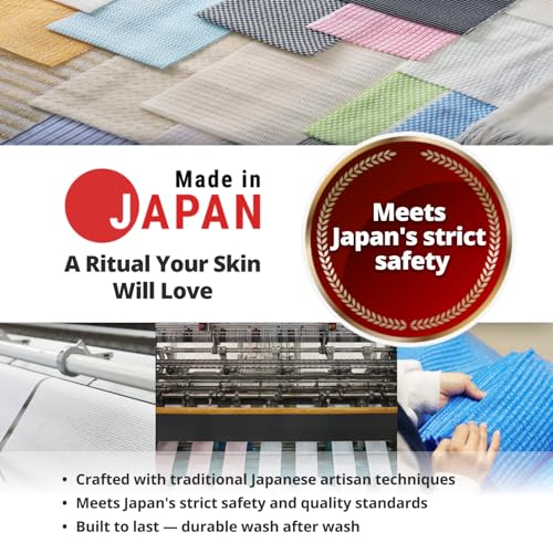 Aisen Japanese Exfoliating Shower Towel - 47" Extra-Long Body Scrubber