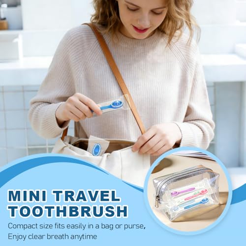 Futetui 40 Pack 5-in-1 Mixed Flavor Disposable Toothbrushes